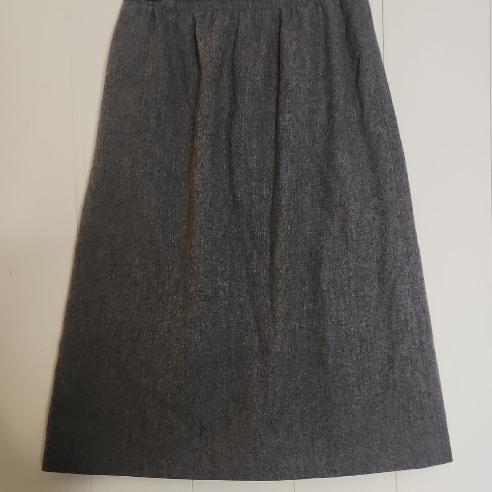 Pamela And David Pure Wool A-line Satin Lined USA MADE Pleated Midi Skirt